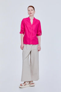 Linen Pocket Blouse