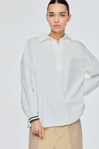 Contrast Sleeve Cuff Top