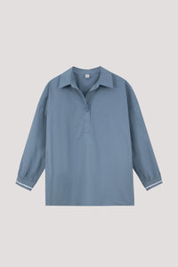 Contrast Sleeve Cuff Top