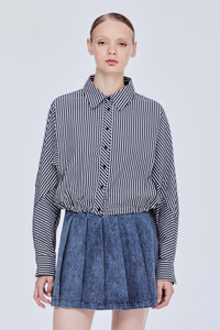 Oversized Drawcord Shirt