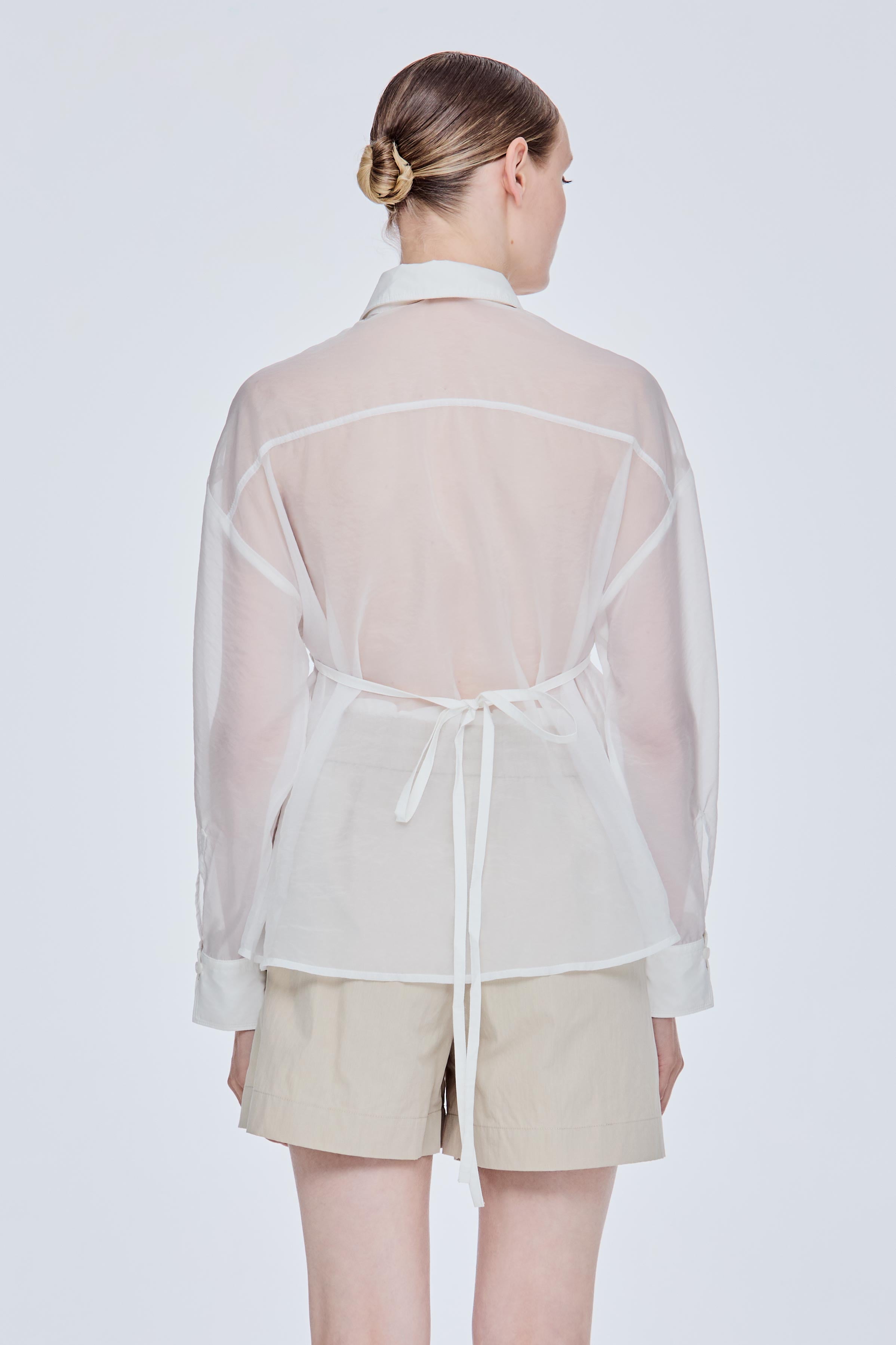 Sheer Button Up Shirt