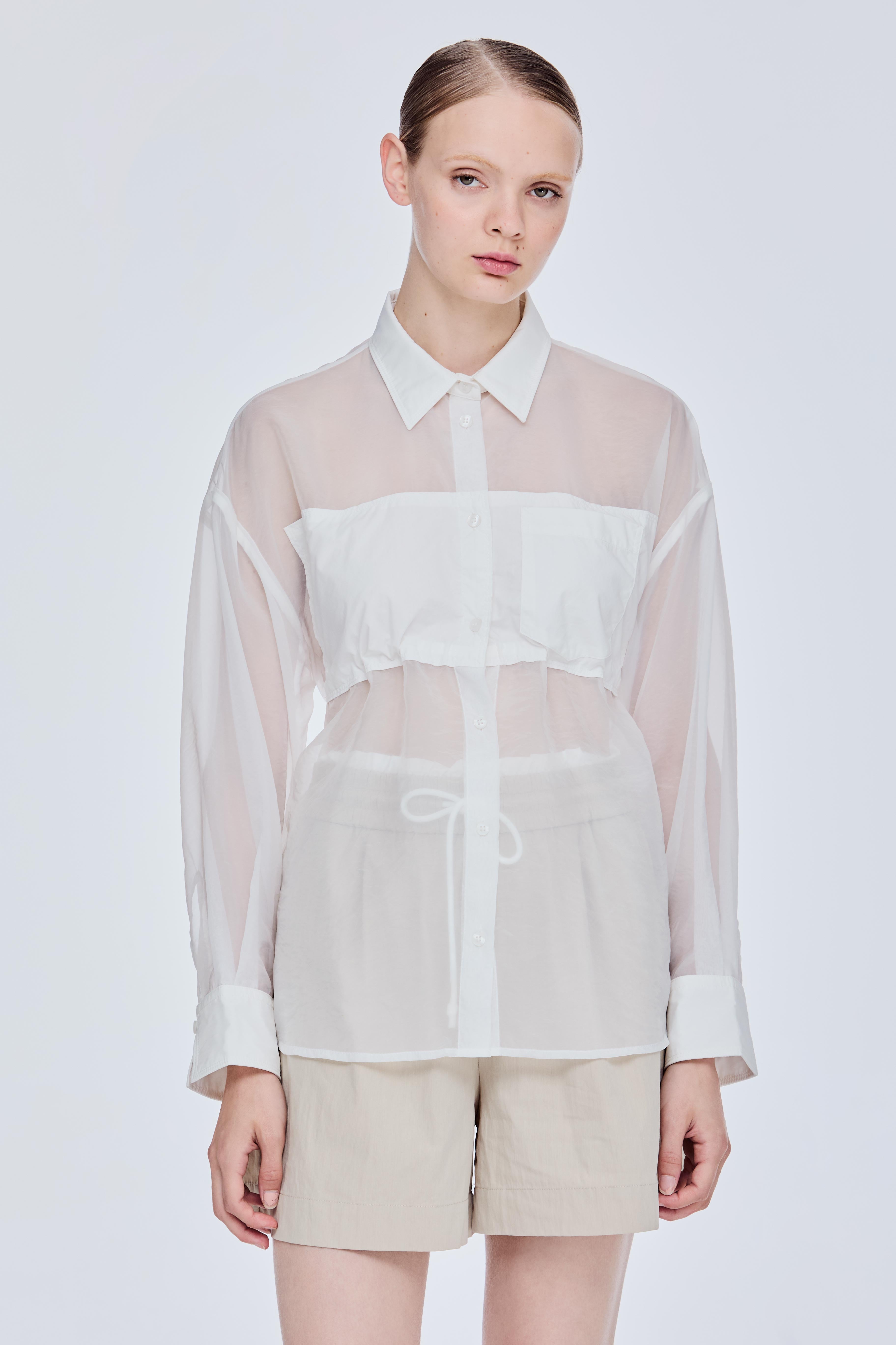 Sheer Button Up Shirt