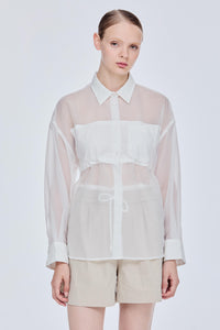 Sheer Button Up Shirt
