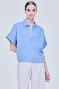 Boxy Decorated Cuffs Blouse