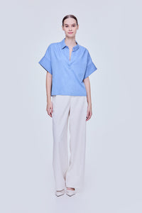 Boxy Decorated Cuffs Blouse