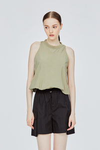 Bubble Hem Sleeveless Top