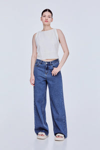 Halter Neck Pointelle Blouse