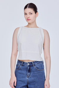 Halter Neck Pointelle Blouse