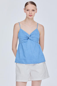 Peplum Denim Top