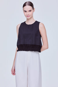 Contrast Elasticate Tank Top