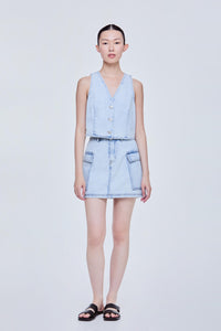 V-Neck Denim Vest