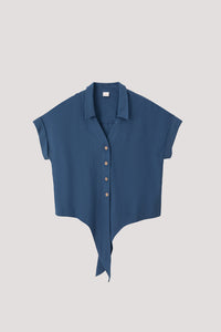 Collared Self-Tie Magyar Blouse