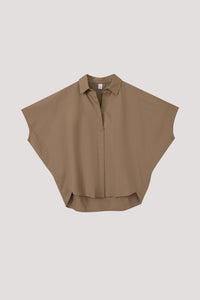 Oversized Asymmetrical Hem Magyar Blouse