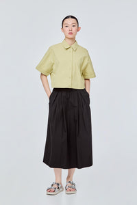 Boxy Short Sleeve Crop Shirt