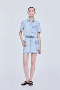 Denim Cropped Shirt