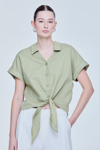Linen Knot Blouse