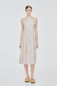Printed Gathered Tiered Maxi Dress