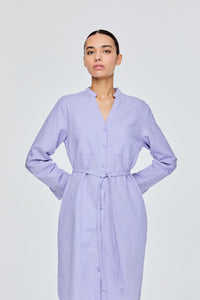 V-Neckline Button Down Dress