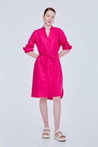 V-Neckline Button Down Dress