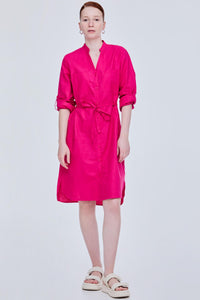 V-Neckline Button Down Dress