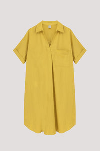 Collared Tunic Shirt Dress