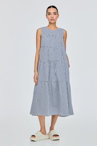 Tiered Gather Flare Dress