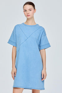 Denim Panelled Dress