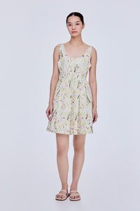 Doodle Print Babydoll Dress