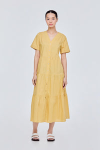 Stone Wash Midi Shirt Dress