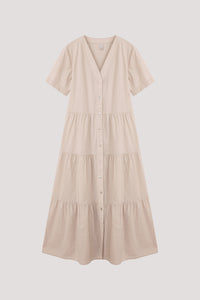 Stone Wash Midi Shirt Dress