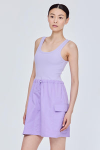 Two Tone Drawstring Mini Dress