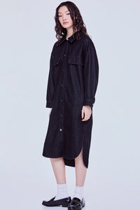 Denim Collared Shirt Dress
