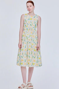 Printed Drawstring Dress