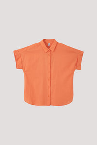Short Sleeve Button-Down Blouse