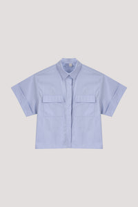Pocketed Boxy Shirt Top