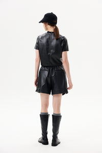 Leather Boxy Top