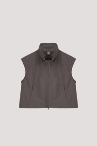Ruched Collar Drawstring Vest