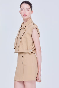Panelled Collared Vest