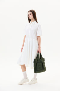 Pleated Shirt Dress