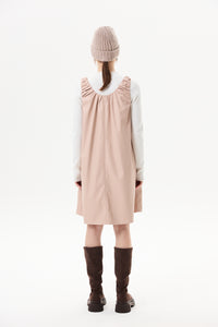 Leather Sleeveless Babydoll Dress