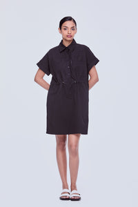 Scrunched Drawstring Dress