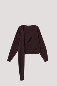 Scarf Hooded Knit Sweater