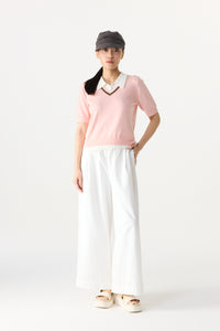 Contrast Knit Vest Top