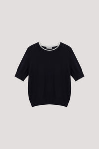 Mock-Neck Lightweight Knit Top