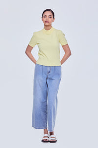 Puffed Sleeves Knit Top