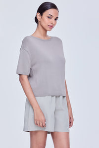 Textured Relaxed Knit Blouse