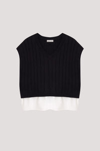 Contrast Magyar Vest Knit Top