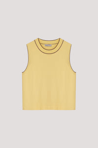 Contrast Knit Tank Top