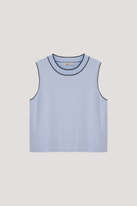 Contrast Knit Tank Top