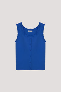 Ruffled Trim Knit Top